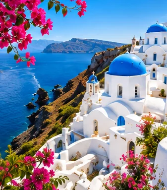 Griechische Küste mit Meer und Hafen